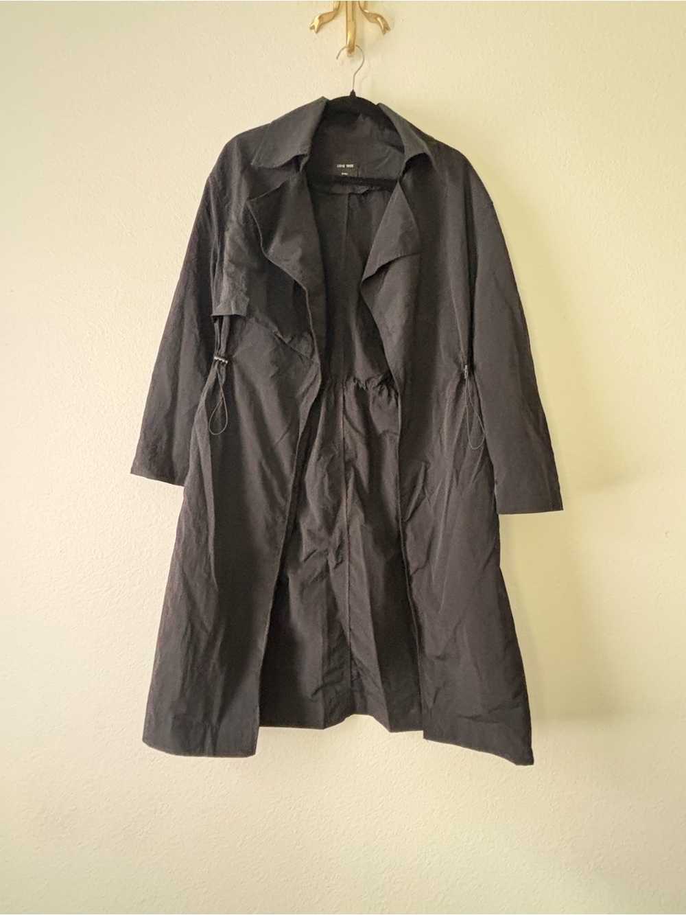 Love Tree Black Lightweight Draped Jacket